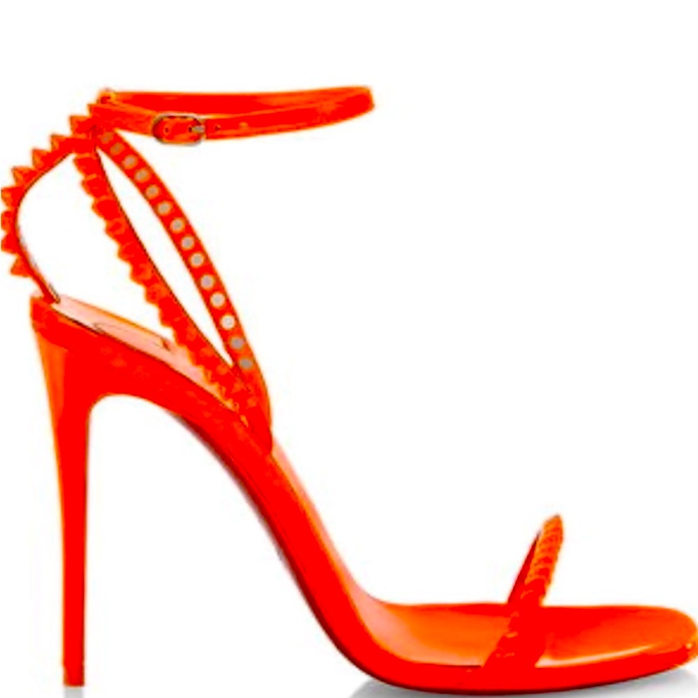 Christian Louboutin So Me Sandals 36.5 Fluo Orange NWT